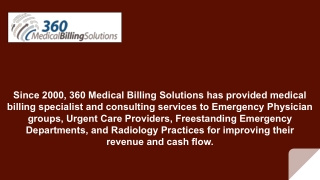 Michigan Emergency Physicians Billing Services - 360 Medical Billing Solutions