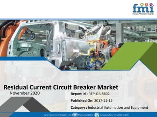 Residual Current Circuit Breaker Market to Face a Significant Slowdown in 2020, as COVID 19 Sets a Negative Tone for Inv