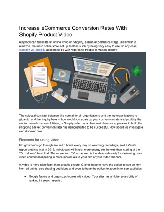 Increase eCommerce Conversion Rates With Shopify Product Video