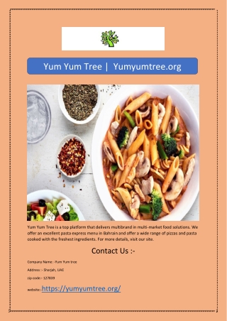 Yum Yum Tree |  Yumyumtree.org