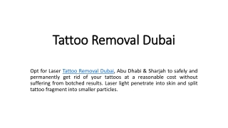 Tattoo Removal Dubai