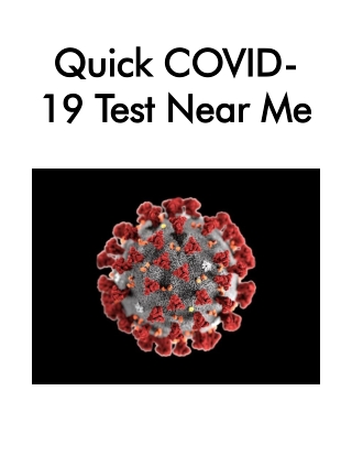 Rapid COVID-19 Test Near Me