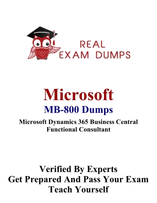 Get MB-800 Dumps Question Answers | Get Ready For High Score