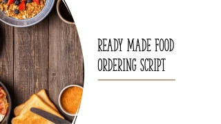 Ready made Food Ordering Script