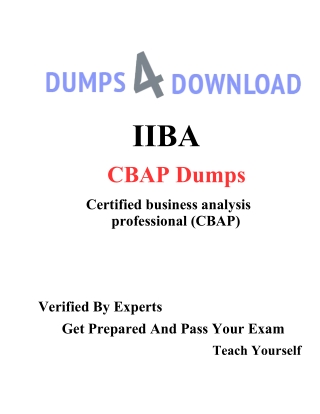 Try IIBA CBAP Dumps | CBAP Verified Question Answers