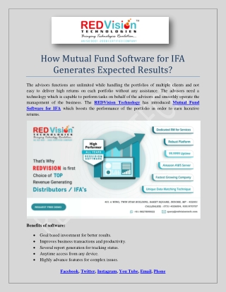 How Mutual Fund Software Provides Platform For Asset Management?