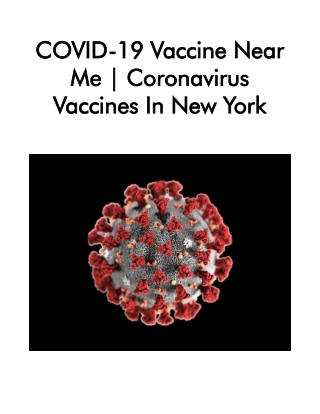 COVID-19 Vaccine Near Me, Coronavirus Vaccines in New York