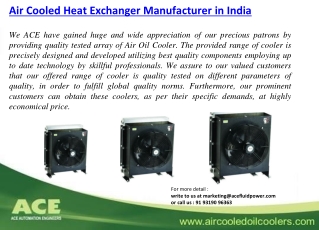 Air Cooled Heat Exchanger manufacturer in India