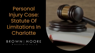 Personal Injury Case: Statute Of Limitations In Charlotte