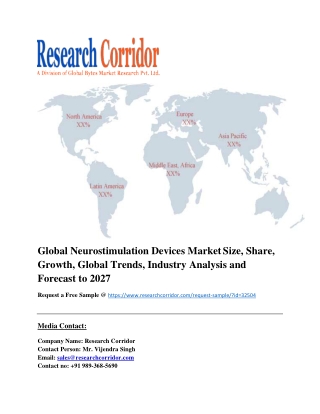 Global Neurostimulation Devices Market Size, Share, Growth, Global Trends, Industry Analysis and Forecast to 2027