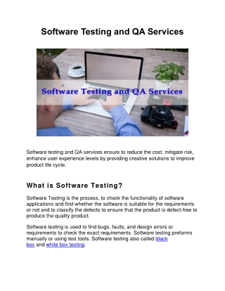 Software Testing and QA Services