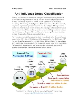 Anti-influenza Drugs Classification