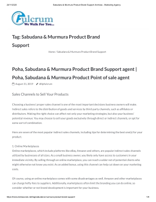 Sabudana & Murmura Product Brand Support Company in Mumbai
