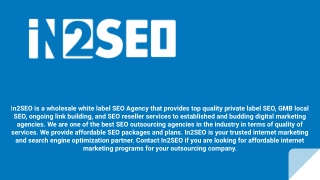 White Label Local SEO - In2SEO