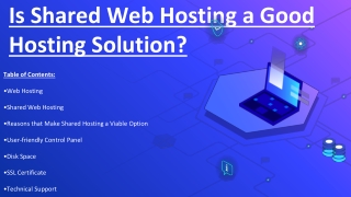 Is Shared Web Hosting a Good Hosting Solution?