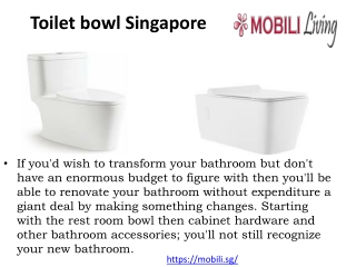 Toilet Bowl Singapore