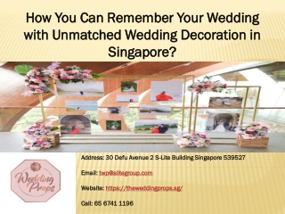 How You Can Remember Your Wedding with Unmatched Wedding Decoration