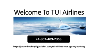 TUI airlines manage booking  1-802-409-2353