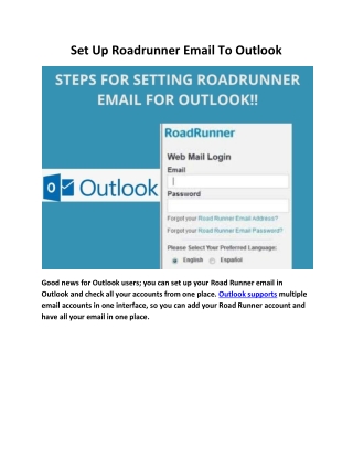 Set Up Roadrunner Email To Outlook