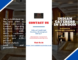 Your Favourite Indian Caterers In London