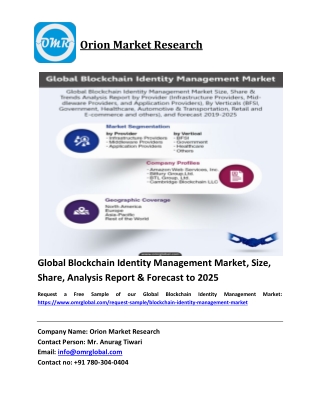 Global Blockchain Identity Management Market Trends, Size, Competitive Analysis and Forecast 2019-2025