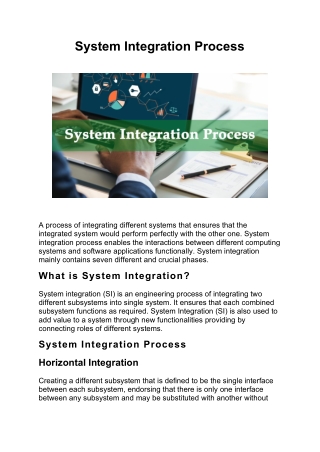 System Integration Process