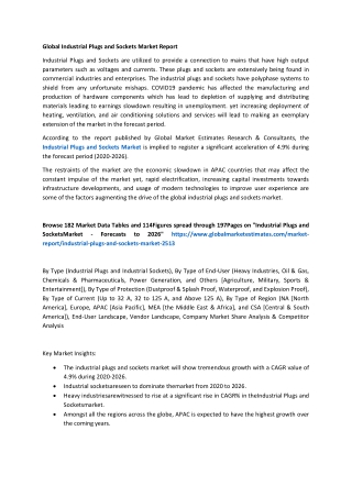 Industrial Plugs and Sockets Market Research Report