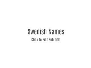 Swedish Names