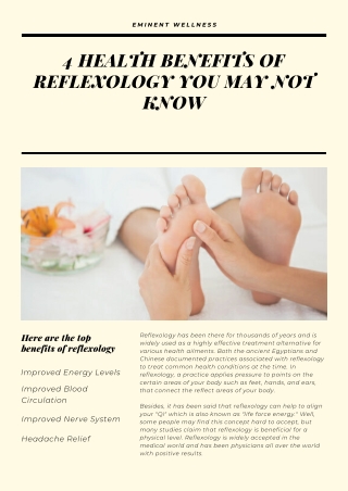 4 Health Benefits of Reflexology You May Not Know