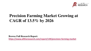 Precision Farming Market Growing at CAGR of 13.5% by 2026