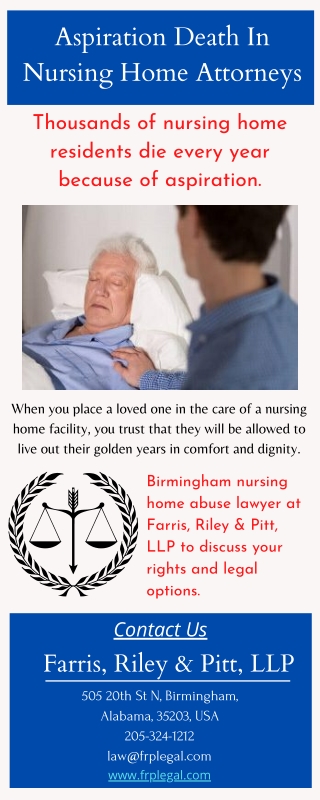 Birmingham Aspiration Death In Nursing Home Attorneys