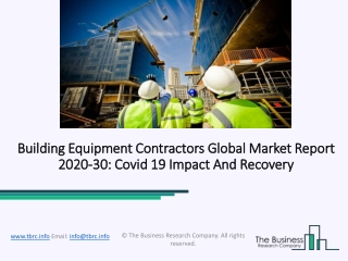 Global Building Equipment Contractors Market Opportunities And Strategies To 2030