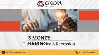 5 Money-Saving Tips to Survive A Recession