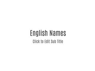 English Names