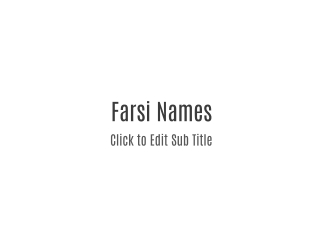 Farsi Names