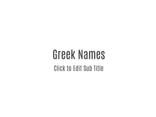Greek Names