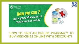 How to Find an Online Pharmacy to buy medicines online with discount?