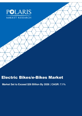 Electric Bikes/e-Bikes Market Sizes, Share, Trends & Analysis Report, By Product Type (Pedal Assisted, Throttle Assisted