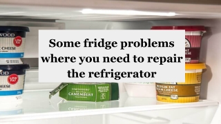 Some fridge problems where you need to repair the refrigerator