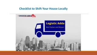 Checklist to shift your house locally