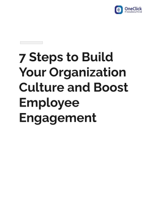 7 Steps to Build Your Organization Culture and Boost Employee Engagement
