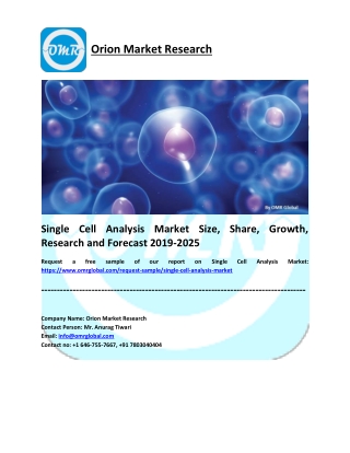 Single Cell Analysis Market Growth, Size, Share and Forecast 2019-2025