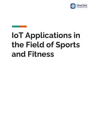 IoT Applications in the Field of Sports and Fitness