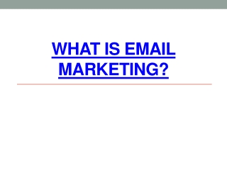 what is email marketing