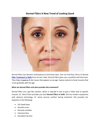 Dermal Fillers A New Trend of Looking Good