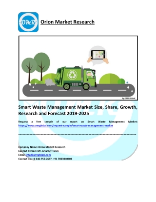 Smart Waste Management Market Research and Forecast 2019-2025