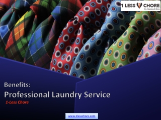 Benefits of Professional Laundry Service – 1-Less Chore