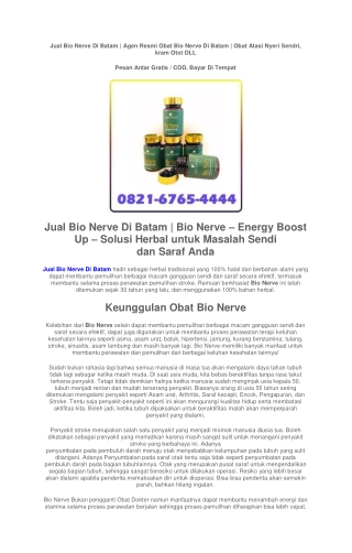 Jual Bio Nerve Asli Di Batam 082167654444