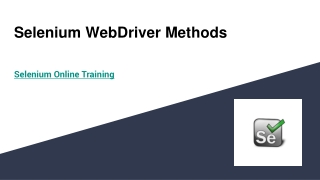 Selenium WebDriver Methods