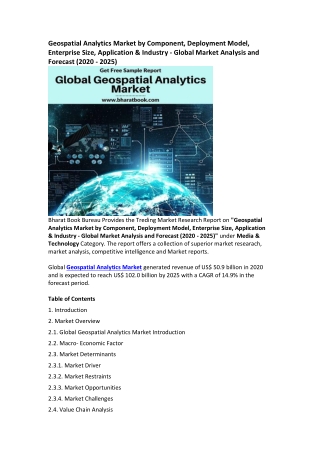 Global Geospatial Analytics Market Research Report Forecast 2025